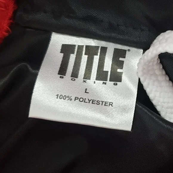 Title Black & Red Satin Boxing Trunks Large NWOT for Men - Picture 2 of 4